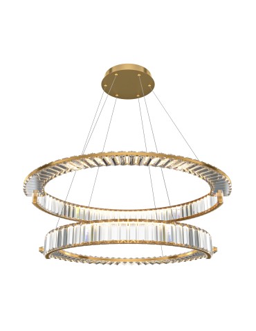Maytoni Krone Lampa Wisząca Kryształowa 2xLED 90W 6000lm 4000K Złoty P097PL-L90G4K
