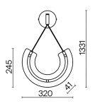 Kinkiety - Maytoni Maya Kinkiet/Ścienna LED 10W 350lm 3000K Złoty P091WL-L18G3K - product 6