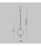 Lampy wiszące - Maytoni The Sixth Sense Lampa Wisząca LED 7W 400lm 3000K Black Z020PL-L6B3K - product 2