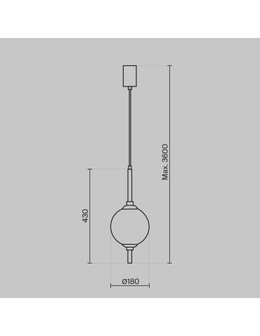 Maytoni The Sixth Sense Lampa Wisząca LED 7W 400lm 3000K Black Z020PL-L6B3K - product 2