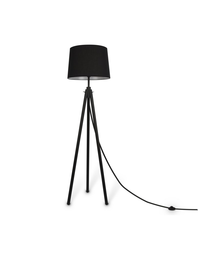 Maytoni Calvin Lampa Podłogowa 1xE27 60W Black Z177FL-01B Maytoni Calvin Lampa Podłogowa 1xE27 60W Black Z177FL-01B