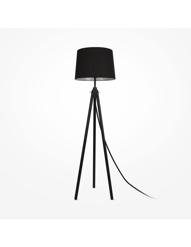 Maytoni Calvin Lampa Podłogowa 1xE27 60W Black Z177FL-01B Maytoni Calvin Lampa Podłogowa 1xE27 60W Black Z177FL-01B