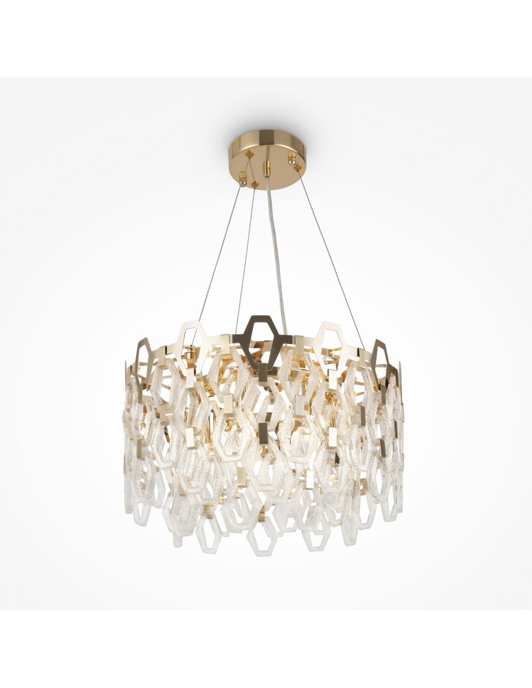 Maytoni Tissage Lampa Wisząca 7xE14 40W Złoty MOD490PL-07G Maytoni Tissage Lampa Wisząca 7xE14 40W Złoty MOD490PL-07G