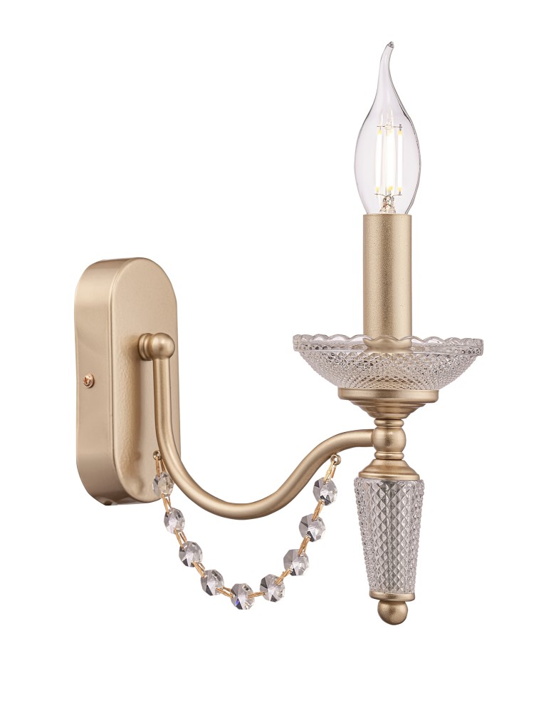 Maytoni Zoe Kinkiet/Ścienna 1xE14 40W Złoty ARM011WL-01G Maytoni Zoe Kinkiet/Ścienna 1xE14 40W Złoty ARM011WL-01G