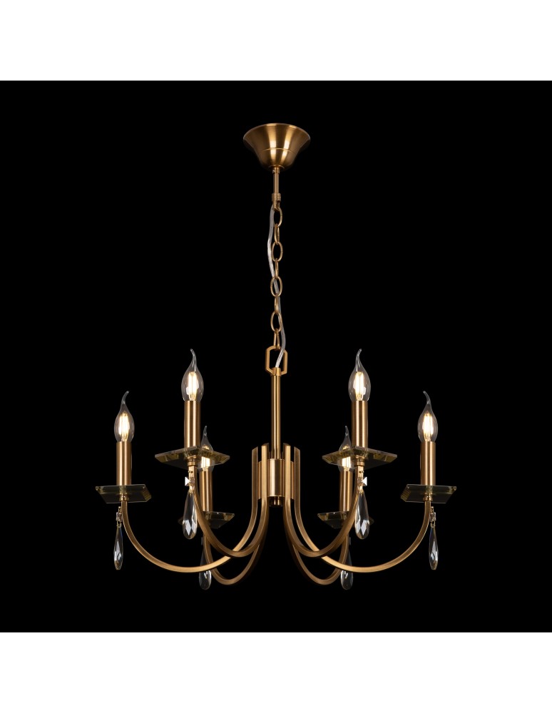 Żyrandole świecznikowe - Maytoni Forte - 011 Żyrandol 6xE14 40W Mosiądz H011PL-06BS - product kolory-swiatla.pl 2