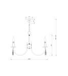 Żyrandole świecznikowe - Maytoni Forte - 011 Żyrandol 6xE14 40W Nikiel H011PL-06N - product 2