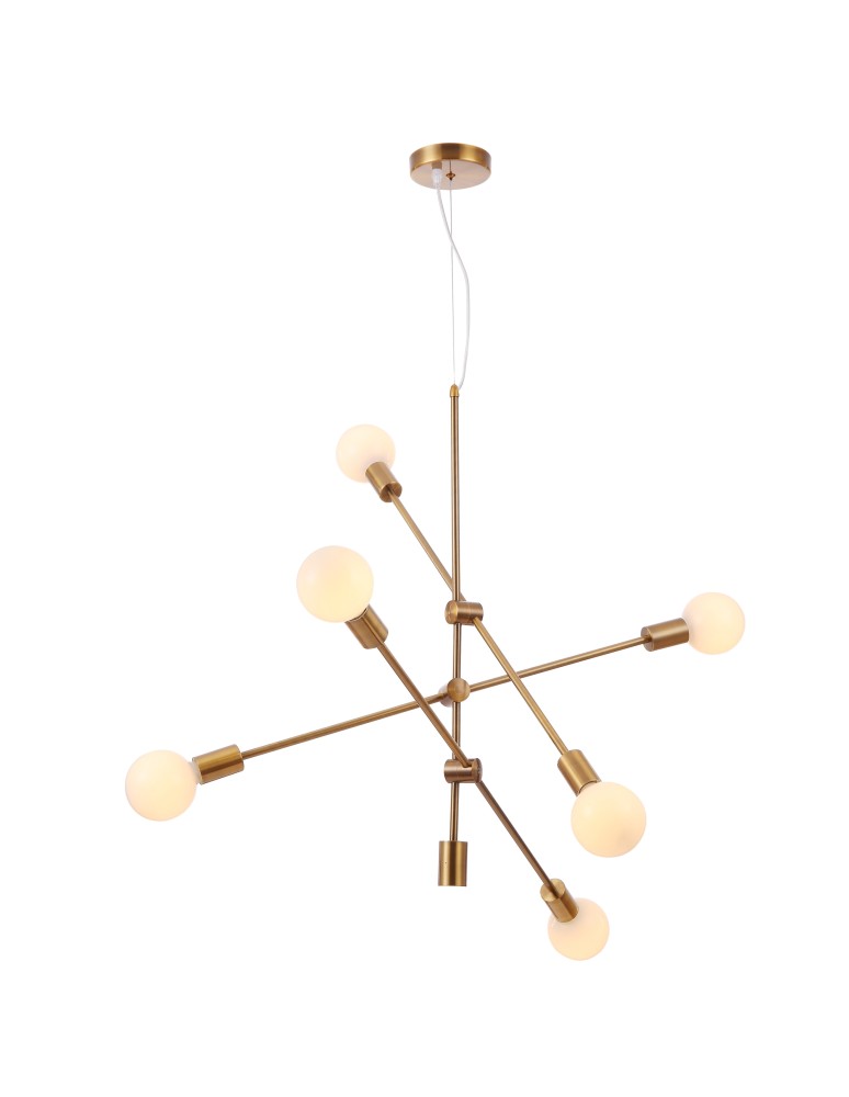 Maytoni Серия - 004 Lampa Wisząca 6xE27 60W Mosiądz T004PL-06BS