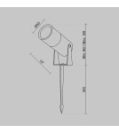 Maytoni Zewnętrzna Bern Ogrodowa LED 5W 280lm 3000K IP65 Grafit O050FL-L5GF3K Maytoni Zewnętrzna Bern Ogrodowa LED 5W 280lm 3000K IP65 Grafit O050FL-L5GF3K