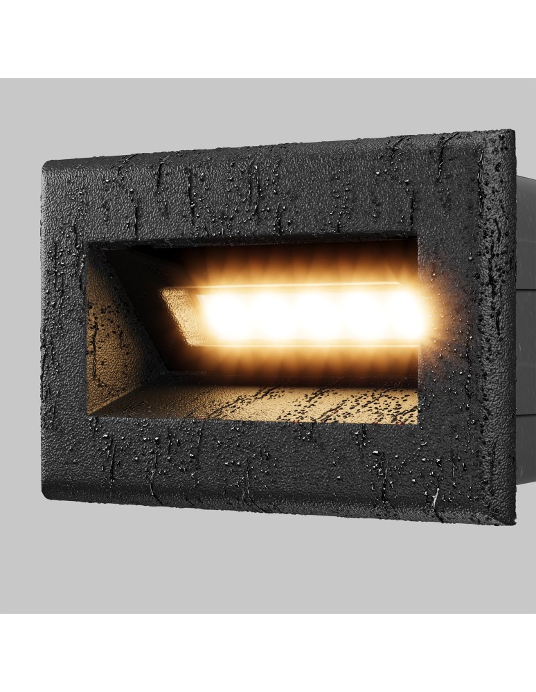 Maytoni Zewnętrzna Bosca Oświetlenie Schodów/Scieżek LED 3W 250lm 3000K IP65 Black O045SL-L3B3K Maytoni Zewnętrzna Bosca Oświetlenie Schodów/Scieżek LED 3W 250lm 3000K IP65 Black O045SL-L3B3K