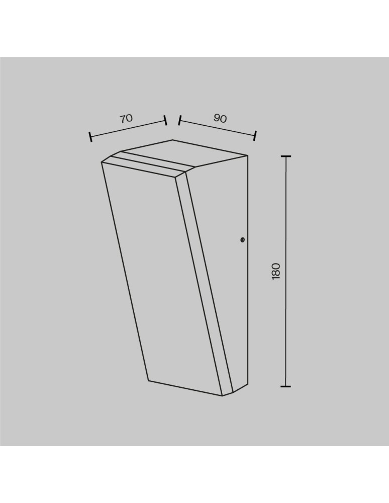 Maytoni Zewnętrzna Brick Kinkiet/Ścienna LED 10W 1100lm 3000K IP54 Grafit O436WL-L10GF3K1