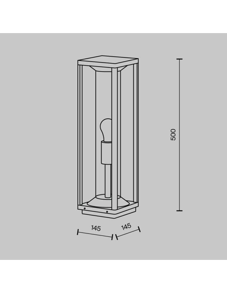 Maytoni Zewnętrzna Cell Ogrodowa 1xE27 15W IP54 Grafit O452FL-01GF1