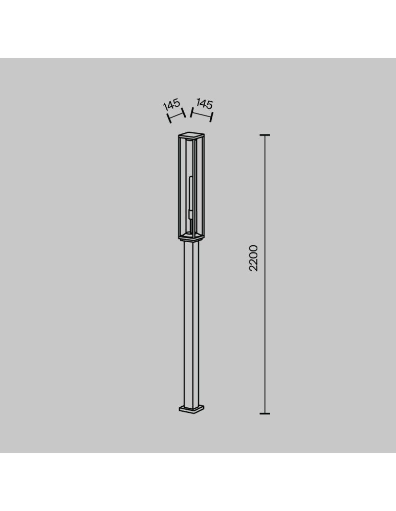 Maytoni Zewnętrzna Cell Ogrodowa 1xE27 15W IP54 Grafit O452FL-01GF3