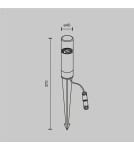 Lampy ogrodowe wbijane w ziemię (z klinem) - Maytoni Zewnętrzna Glide Ogrodowa 1xG9 20W IP54 Graphite O437FL-01GF - product 5