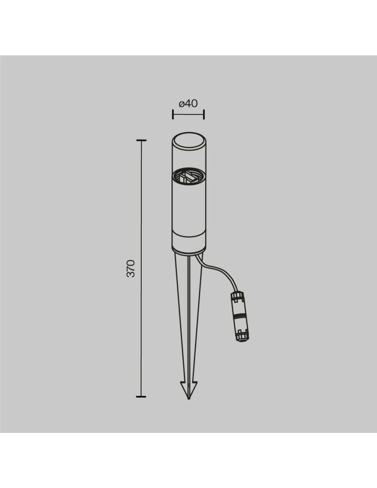 Lampy ogrodowe wbijane w ziemię (z klinem) - Maytoni Zewnętrzna Glide Ogrodowa 1xG9 20W IP54 Graphite O437FL-01GF - product kolory-swiatla.pl 5