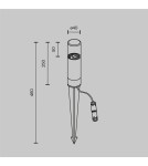 Lampy ogrodowe wbijane w ziemię (z klinem) - Maytoni Zewnętrzna Glide Ogrodowa 1xG9 20W IP54 Graphite O437FL-01GF1 - product 6
