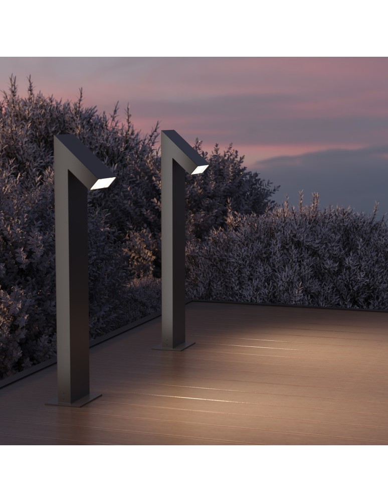 Maytoni Zewnętrzna Guss Ogrodowa LED 15W 550lm 3000K IP65 Graphite O592FL-L15GF3K