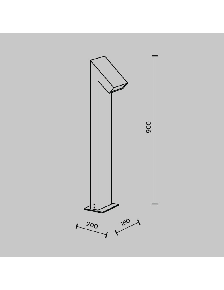 Maytoni Zewnętrzna Guss Ogrodowa LED 15W 550lm 3000K IP65 Graphite O592FL-L15GF3K