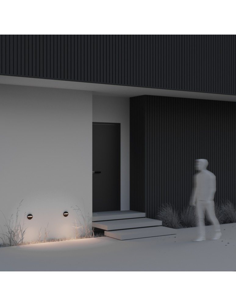 Maytoni Zewnętrzna Mane Oświetlenie Schodów/Scieżek LED 3W 100lm 3000K IP54 Black O046SL-L3B3K