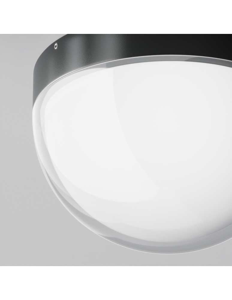 Maytoni Zewnętrzna Mon Lampa Sufitowa LED 12W 1100lm 3000K IP65 Graphite O438CL-L12GF3K