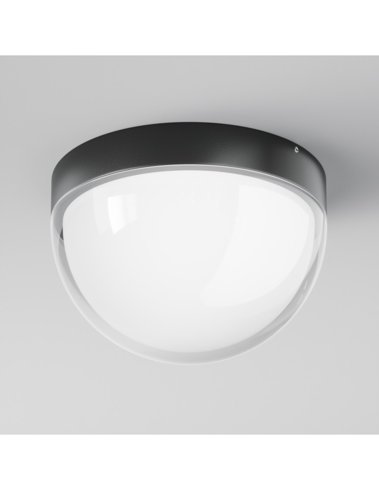 Maytoni Zewnętrzna Mon Lampa Sufitowa LED 12W 1100lm 3000K IP65 Graphite O438CL-L12GF3K