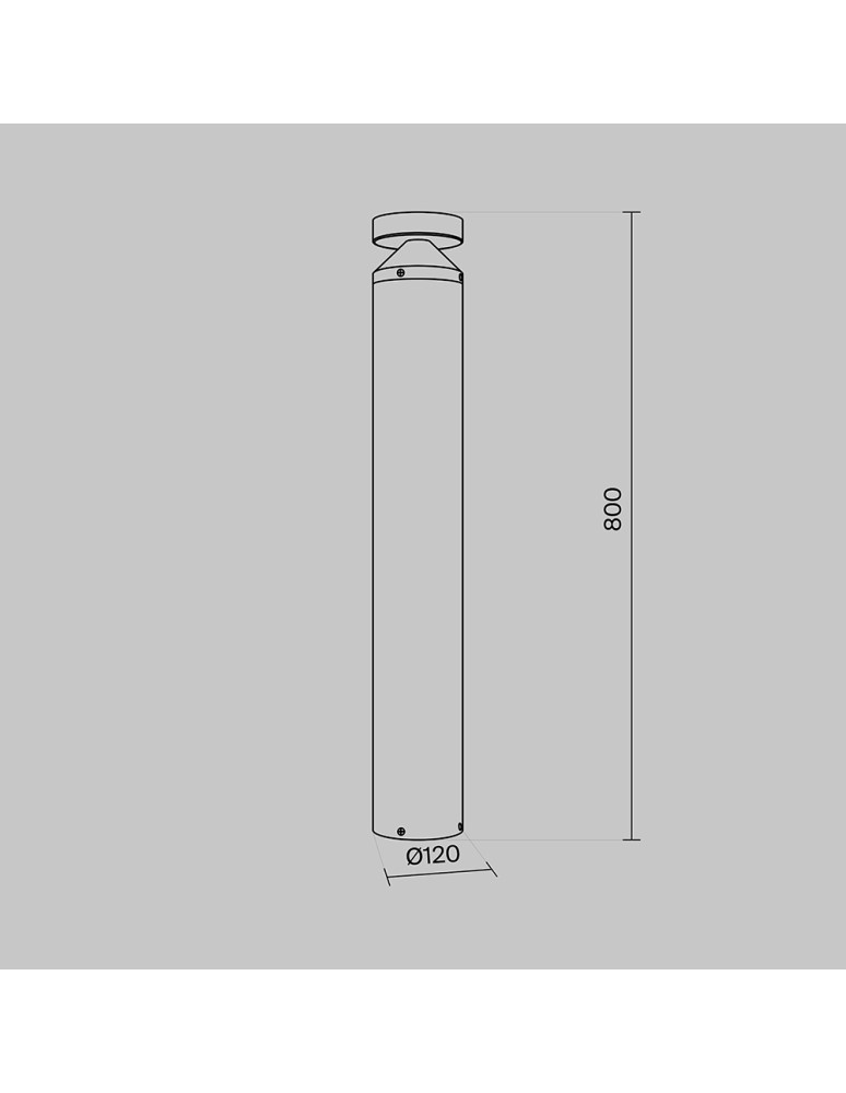 Maytoni Zewnętrzna Olten Ogrodowa LED 12W 300lm 3000K IP65 Graphite O591FL-L12GF3K1