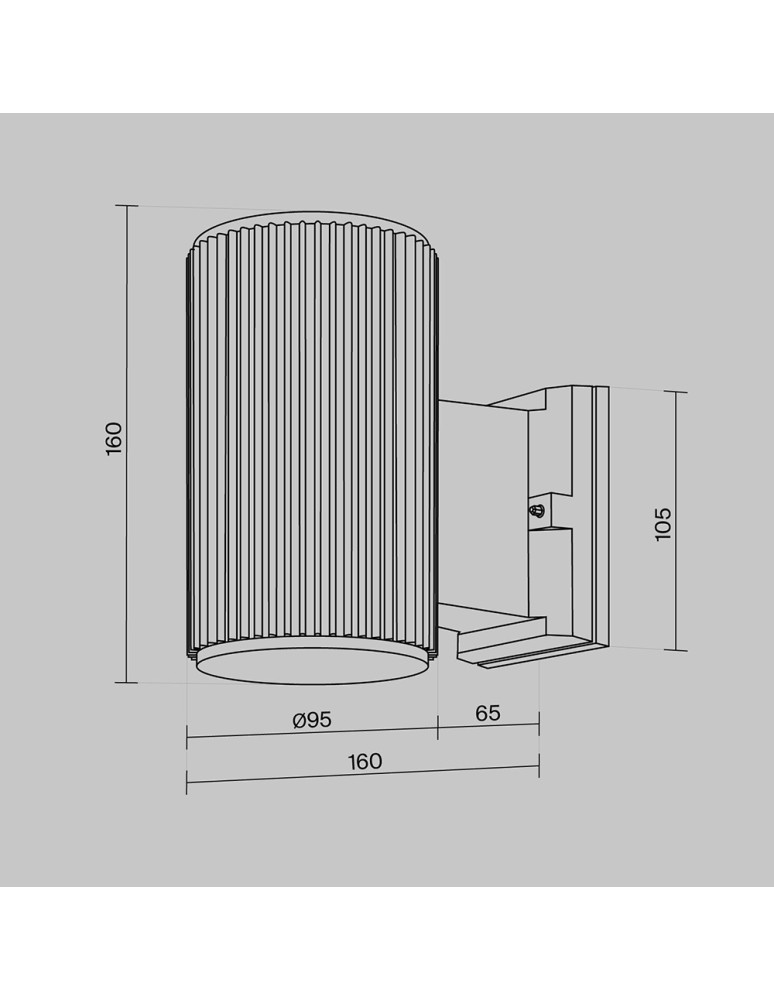 Maytoni Zewnętrzna Rando Kinkiet/Ścienna 1xE27 60W IP54 Szary O419WL-01GR Maytoni Zewnętrzna Rando Kinkiet/Ścienna 1xE27 60W IP54 Szary O419WL-01GR