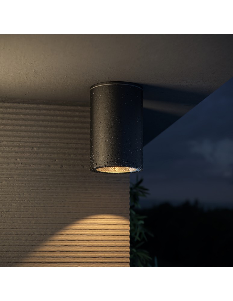 Maytoni Zewnętrzna Roll Lampa Sufitowa 1xGU10 50W IP54 Black O307CL-01B