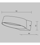Maytoni Zewnętrzna Share Kinkiet/Ścienna LED 12W 1200lm 3000K IP54 Graphite O443WL-L12GF3K Maytoni Zewnętrzna Share Kinkiet/Ścienna LED 12W 1200lm 3000K IP54 Graphite O443WL-L12GF3K