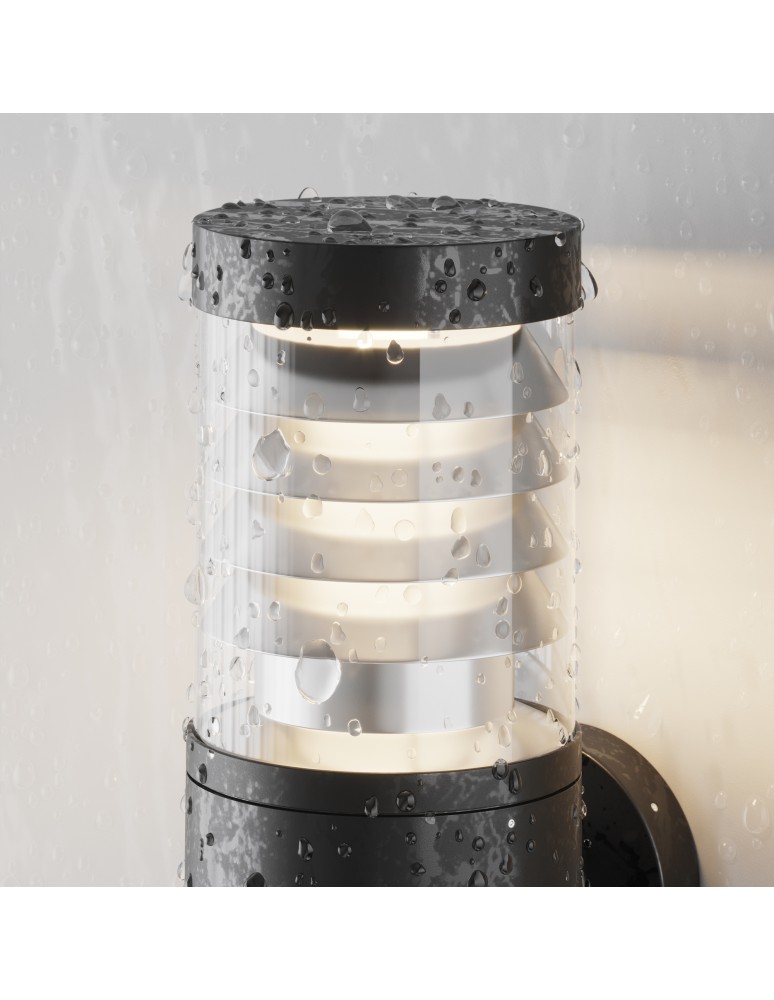 Maytoni Zewnętrzna Spir Kinkiet/Ścienna LED 12W 350lm 3000K IP54 Graphite O439WL-L12GF3K
