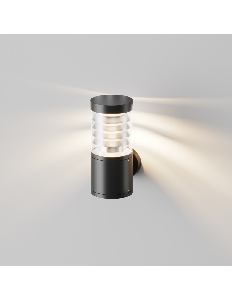 Maytoni Zewnętrzna Spir Kinkiet/Ścienna LED 12W 350lm 3000K IP54 Graphite O439WL-L12GF3K