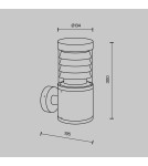 Kinkiety zewnętrzne - Maytoni Zewnętrzna Spir Kinkiet/Ścienna LED 12W 350lm 3000K IP54 Graphite O439WL-L12GF3K - product 5