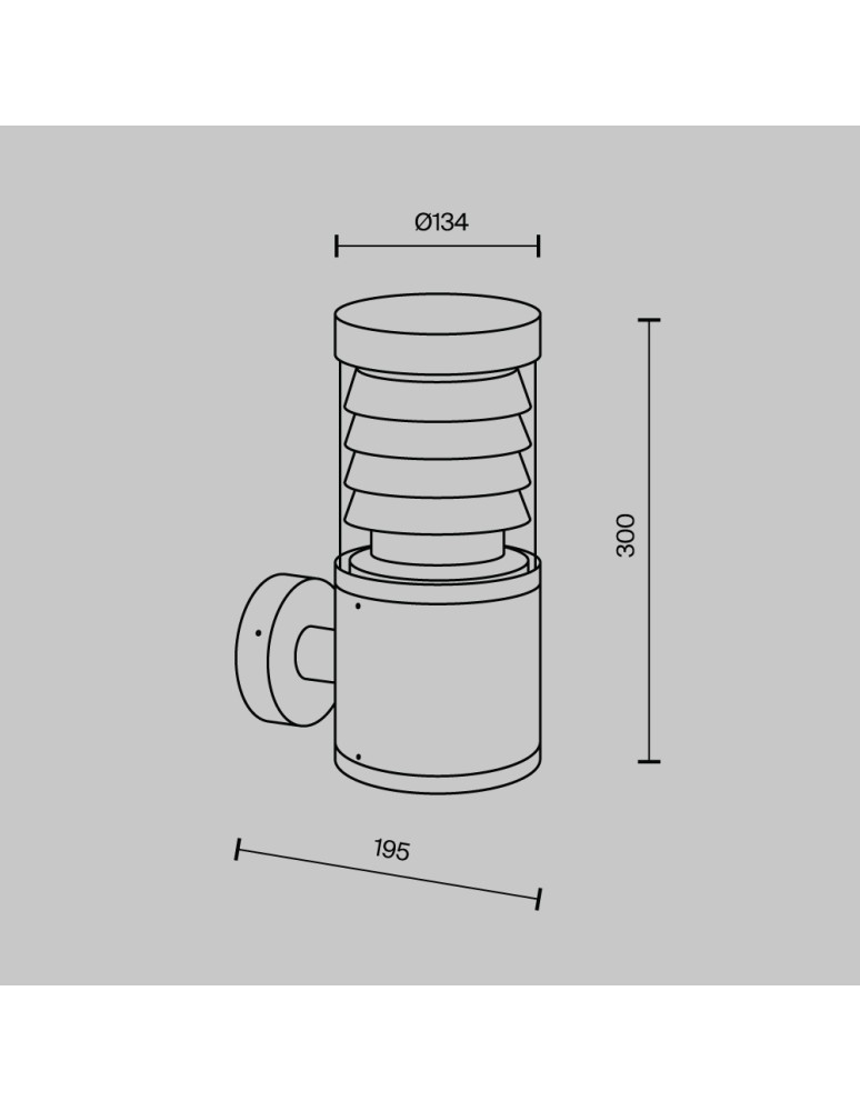 Maytoni Zewnętrzna Spir Kinkiet/Ścienna LED 12W 350lm 3000K IP54 Graphite O439WL-L12GF3K
