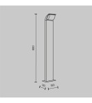 Maytoni Zewnętrzna Stock Ogrodowa LED 7W 450lm 3000K IP65 Graphite O446FL-L7GF3K Maytoni Zewnętrzna Stock Ogrodowa LED 7W 450lm 3000K IP65 Graphite O446FL-L7GF3K