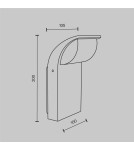 Kinkiety zewnętrzne - Maytoni Zewnętrzna Stock Kinkiet/Ścienna LED 7W 450lm 3000K IP65 Graphite O446WL-L7GF3K - product 6
