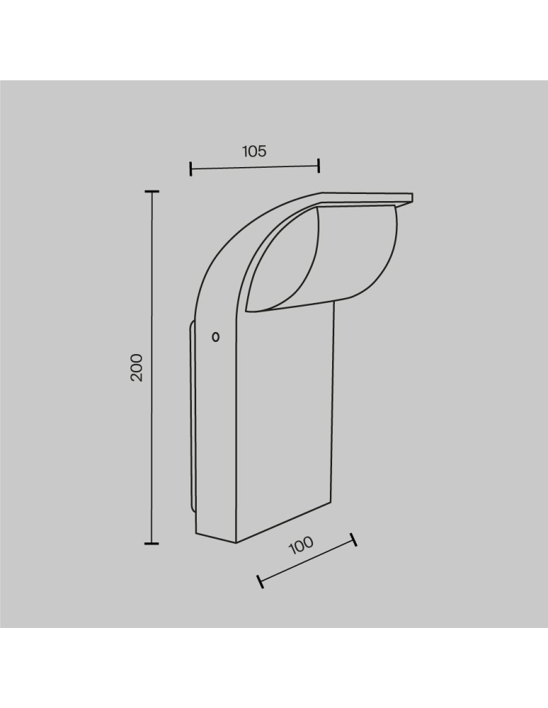Maytoni Zewnętrzna Stock Kinkiet/Ścienna LED 7W 450lm 3000K IP65 Graphite O446WL-L7GF3K