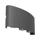 Kinkiety zewnętrzne - Maytoni Zewnętrzna Strato Kinkiet Architektoniczny LED 6W 600lm 3000K IP54 Szary O417WL-L6GR3K - product 4