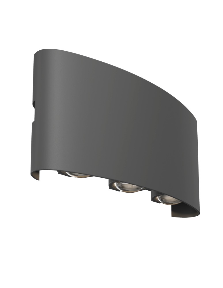 Maytoni Zewnętrzna Strato Kinkiet Architektoniczny LED 6W 600lm 3000K IP54 Szary O417WL-L6GR3K