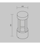 Kinkiety zewnętrzne - Maytoni Zewnętrzna Vint Kinkiet/Ścienna LED 9W 450lm 3000K IP65 Graphite O458WL-L9GF3K - product 6