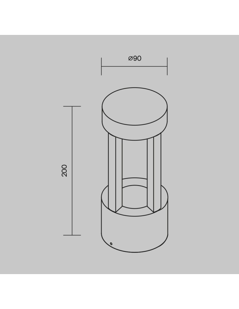 Maytoni Zewnętrzna Vint Kinkiet/Ścienna LED 9W 450lm 3000K IP65 Graphite O458WL-L9GF3K