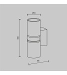 Maytoni Zewnętrzna Bowery Kinkiet/Ścienna 2xGU10 50W IP54 Black O582WL-02B Maytoni Zewnętrzna Bowery Kinkiet/Ścienna 2xGU10 50W IP54 Black O582WL-02B