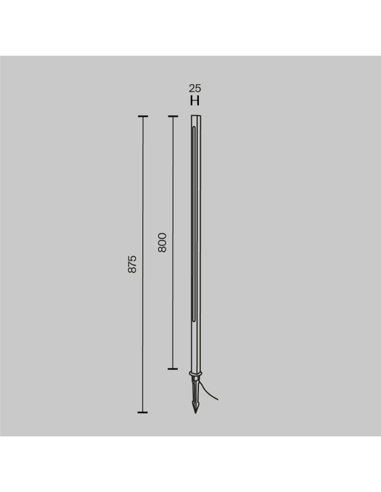 Maytoni Zewnętrzna Pole Ogrodowa LED 12W 600lm 3000K IP65 Graphite O440FL-L12GF3K
