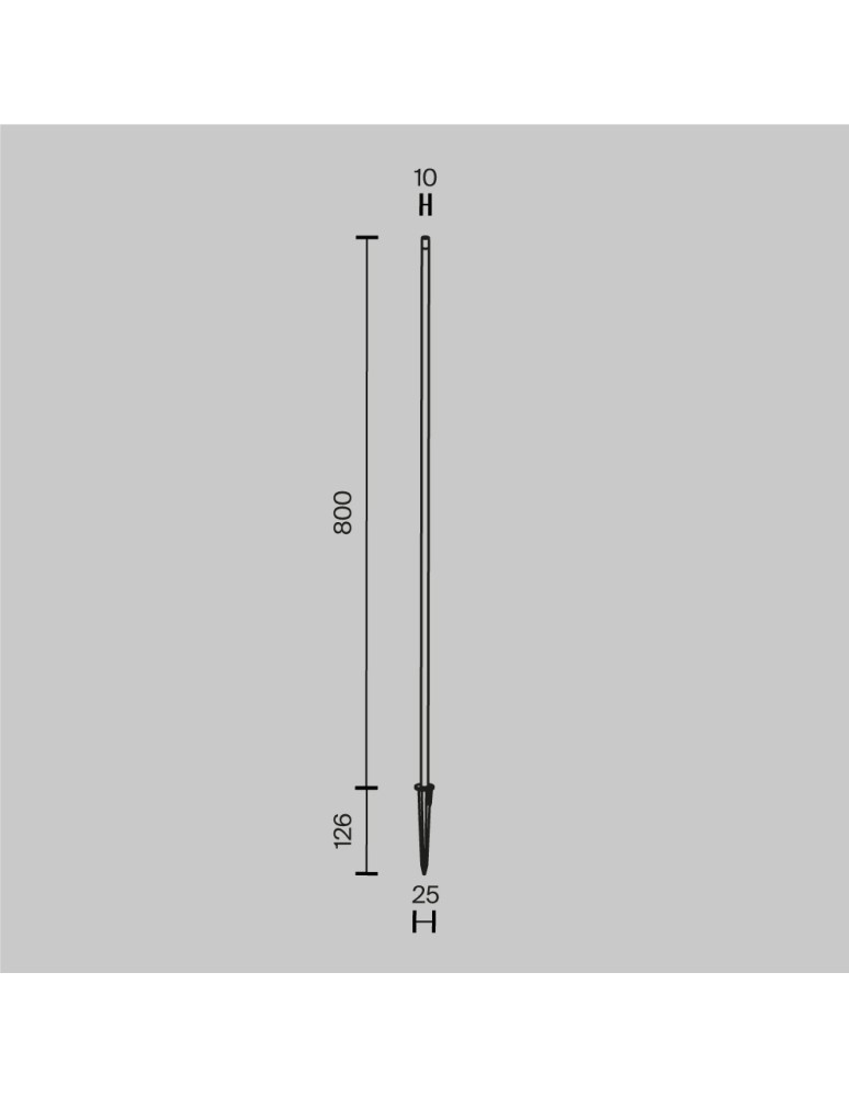 Maytoni Zewnętrzna Spear Ogrodowa LED 1W 50lm 3000K IP65 Graphite O441FL-L1GF3K1
