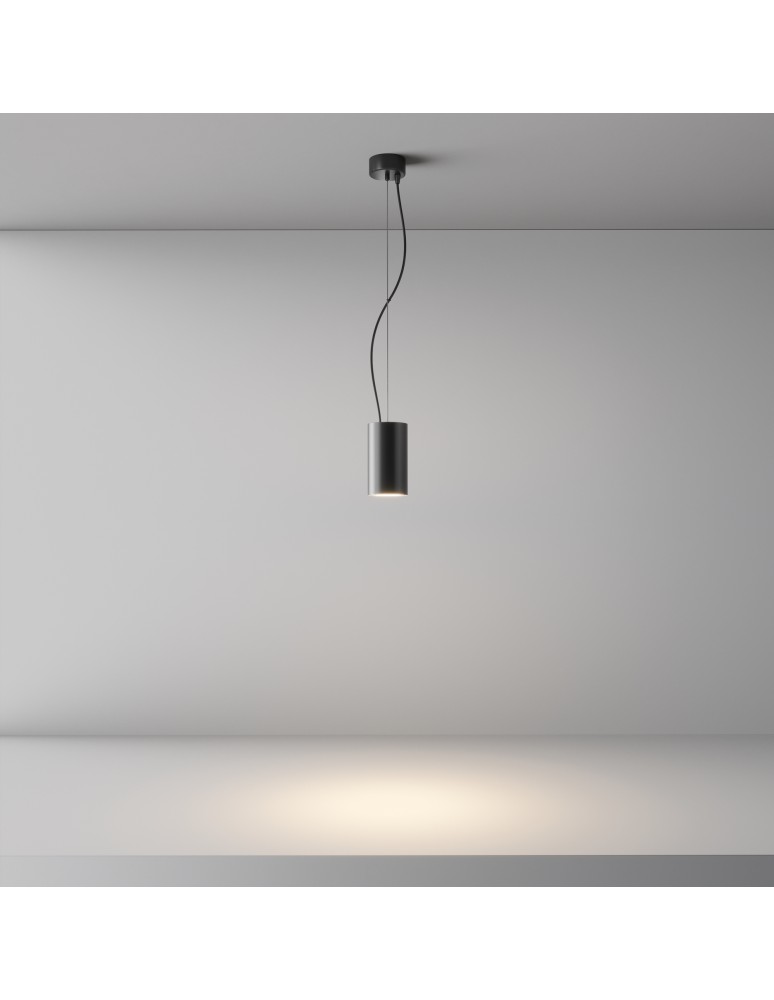 Maytoni Efir Lampa Wisząca Minimalistyczna LED 15W 1230lm 3000K Black P089PL-15W3K-B Maytoni Efir Lampa Wisząca Minimalistyczna LED 15W 1230lm 3000K Black P089PL-15W3K-B