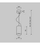 Maytoni Efir Lampa Wisząca Minimalistyczna LED 15W 1230lm 3000K Black P089PL-15W3K-B Maytoni Efir Lampa Wisząca Minimalistyczna LED 15W 1230lm 3000K Black P089PL-15W3K-B