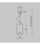 Maytoni Efir Lampa Wisząca Minimalistyczna LED 25W 2180lm 3000K Biały P089PL-25W3K-W Maytoni Efir Lampa Wisząca Minimalistyczna LED 25W 2180lm 3000K Biały P089PL-25W3K-W