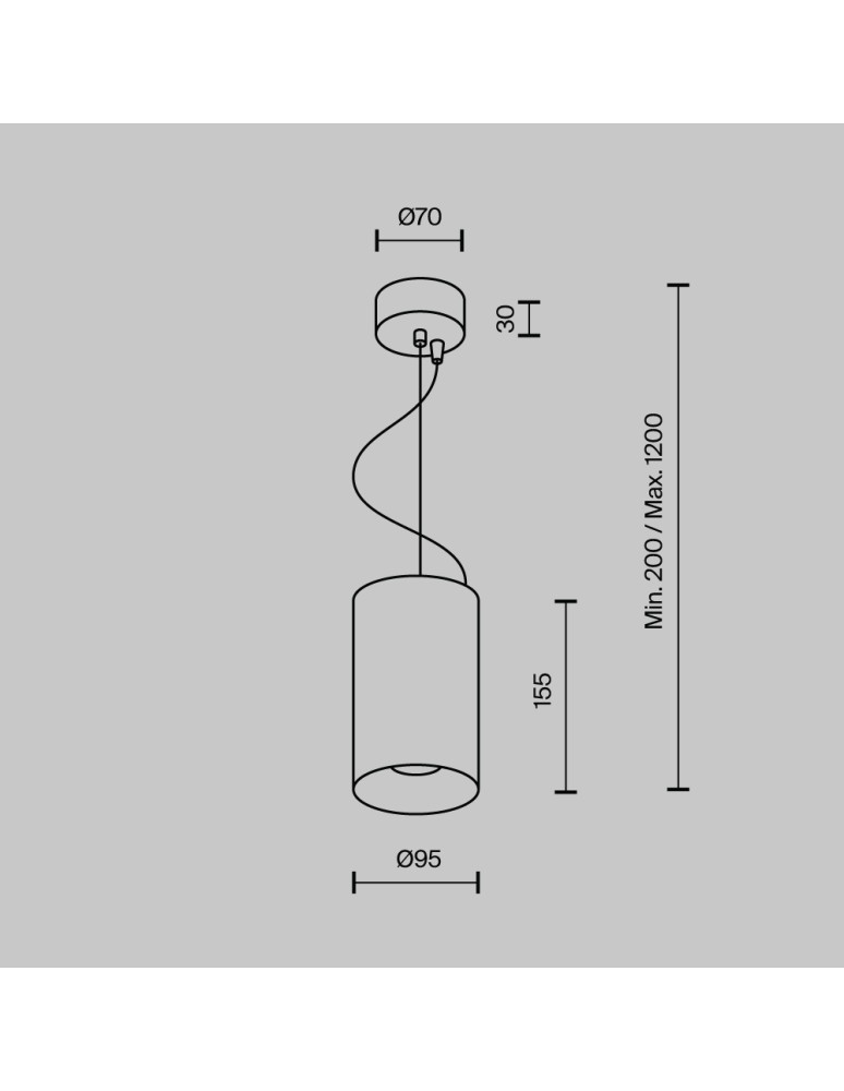 Maytoni Efir Lampa Wisząca Minimalistyczna LED 25W 2180lm 3000K Biały P089PL-25W3K-W Maytoni Efir Lampa Wisząca Minimalistyczna LED 25W 2180lm 3000K Biały P089PL-25W3K-W
