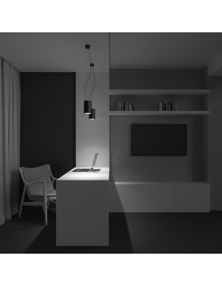 Maytoni Efir Lampa Wisząca Minimalistyczna LED 33W 2730lm 3000K Black P089PL-33W3K-B Maytoni Efir Lampa Wisząca Minimalistyczna LED 33W 2730lm 3000K Black P089PL-33W3K-B