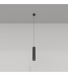 Lampy wiszące pojedyncze - Maytoni Focus Lampa Wisząca Minimalistyczna 1xGU10 10W Black P075PL-01B - product 4
