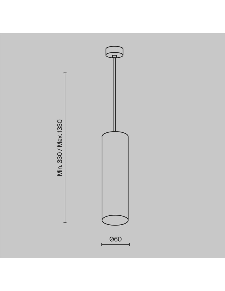 Maytoni Focus Lampa Wisząca Minimalistyczna 1xGU10 10W Black P075PL-01B