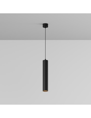 Maytoni Focus LED Lampa Wisząca Tuba LED 12W 900lm 3000K Black P072PL-L12B3K-1